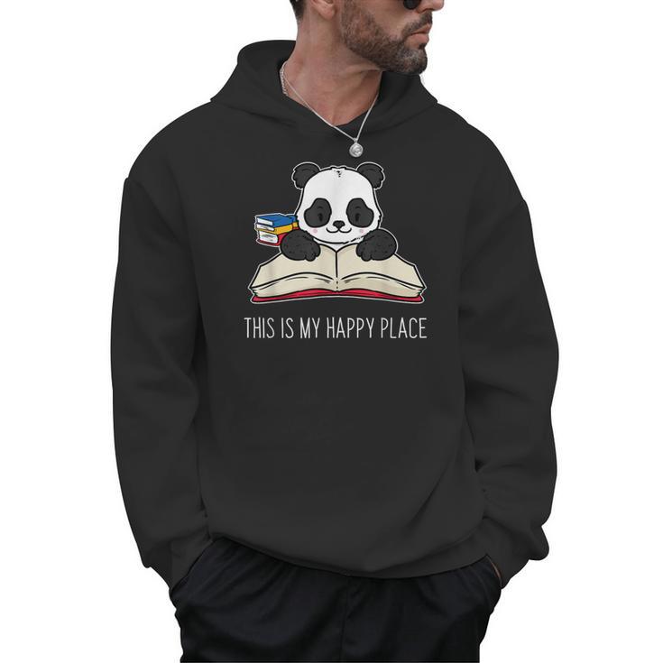 Panda Bear Books Reading Library Saying Men Hoodie