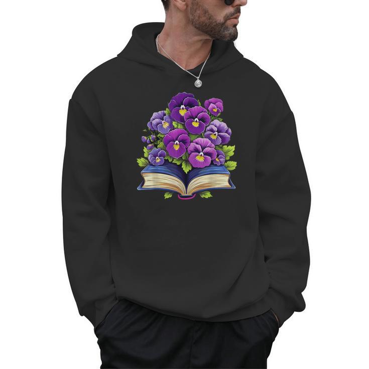 Pansies Flowers Book Pansy Floral Men Hoodie