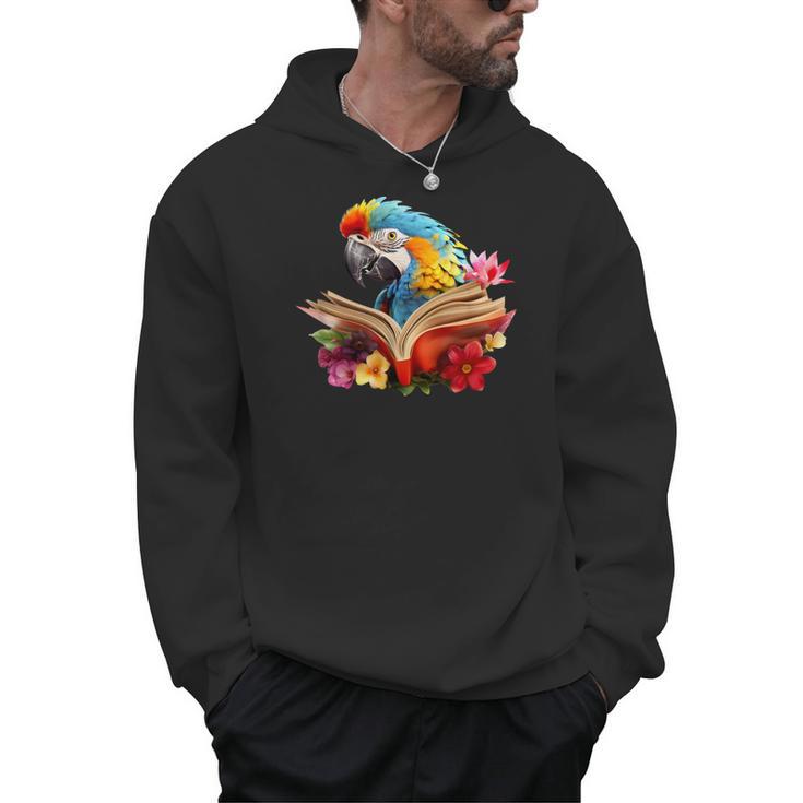 Parrot Reading Book Men Hoodie
