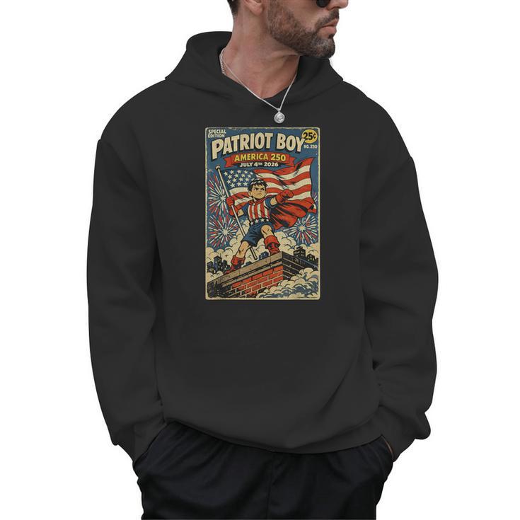 Patriot Boy America 250 July 4th 2026 Comic Book Style Shirt Men Hoodie
