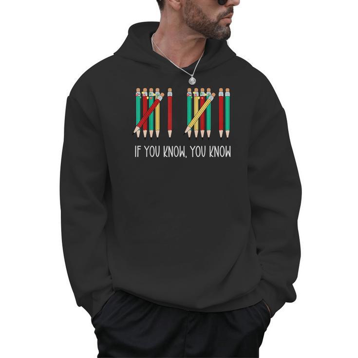 Pencil If You Know You Know 6 7 Reading Book Christmas Men Hoodie