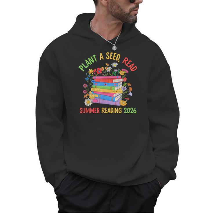 Plant A Seed Read Summer Reading 2026 Librarian Books Floral Men Hoodie