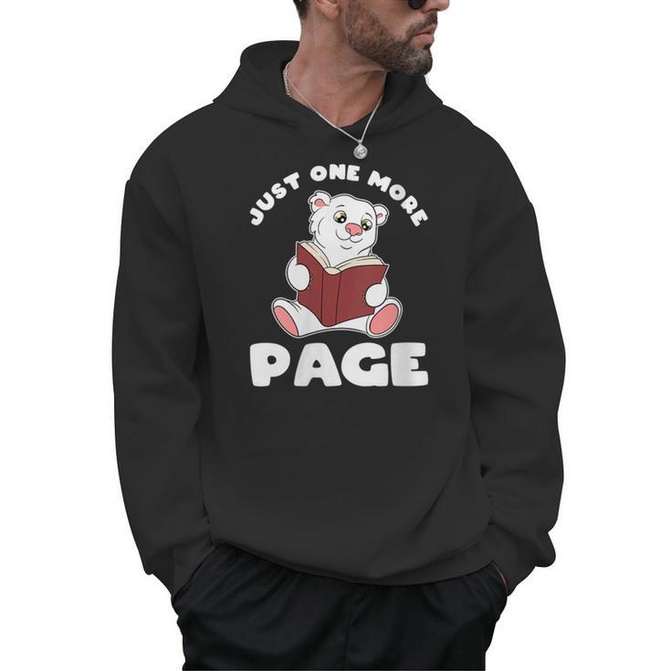Polar Bear And Books Just One More Page Men Hoodie