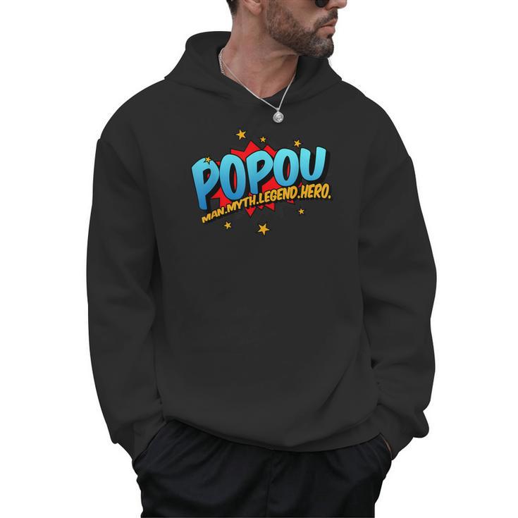 Popou Grandpa Man Myth Legend Hero Pop Art Comic Book Men Hoodie