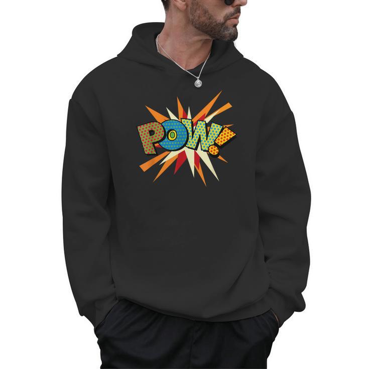 POW Colorful Comic Book Pop Art Fun Superhero Men Hoodie