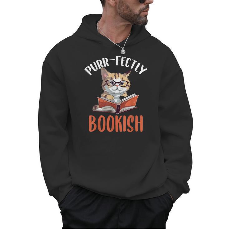 Purr-Fectly Bookish Cats And Books Men Hoodie