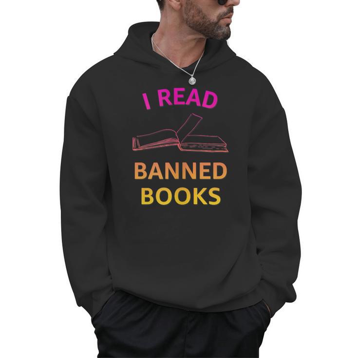 I Read Banned Books Pink-Yellow Literature Activist Men Hoodie