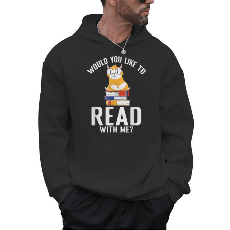Would You Like To Read With Me Hamster Book Men Hoodie