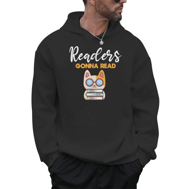 Readers Gonna Read Cat & Book Lover Men Hoodie