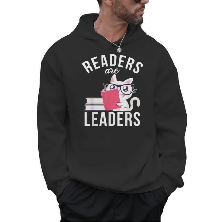 Readers Are Leaders Book Reading Men Hoodie