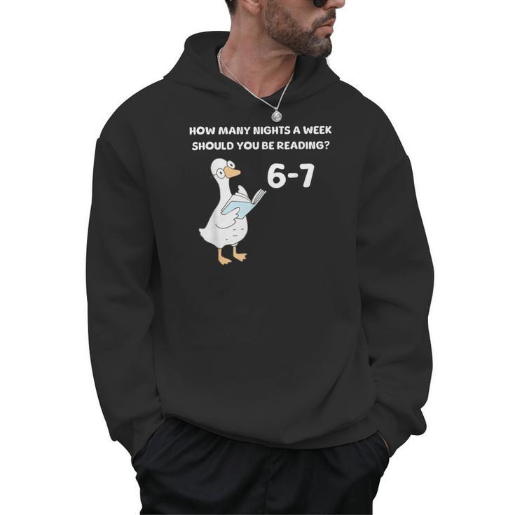 Reading 6-7 Silly Goose Read Books Bookish Bookworm Men Hoodie
