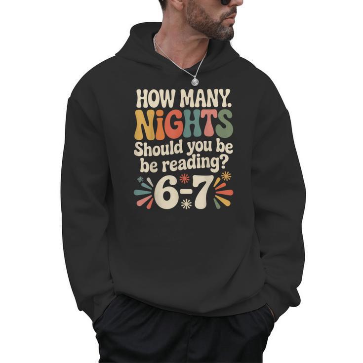 Reading 6 7 Six Seven Meme English Teacher Book Lover Men Hoodie
