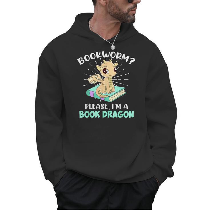 Reading Books Bookworm I Am a Book Dragon Men Hoodie