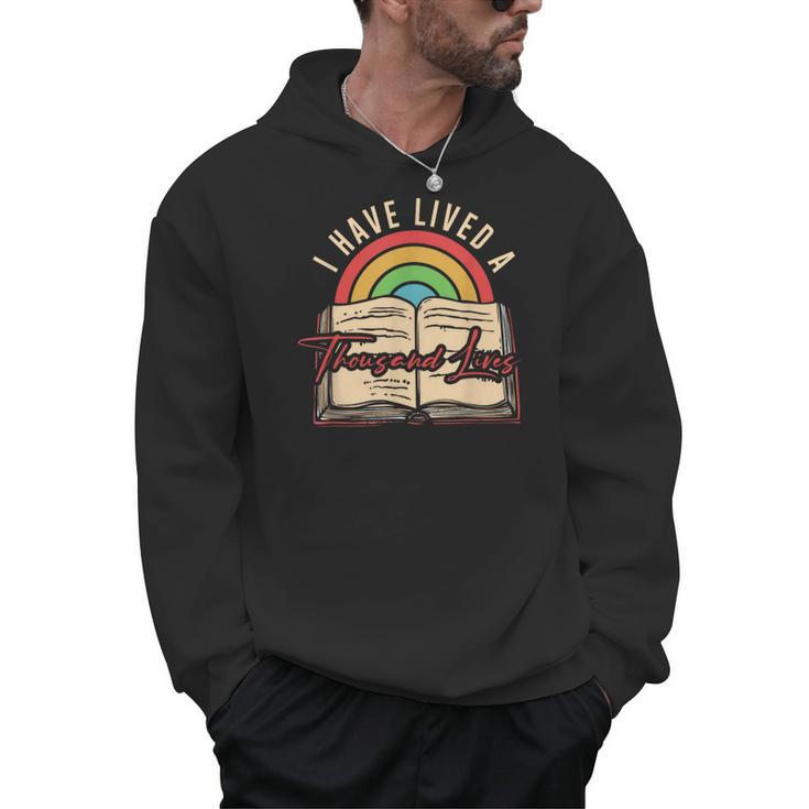 Reading Books Read Library Nerd Geek Literature Bookworm Men Hoodie
