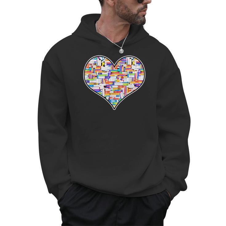 Reading Library Books Lover Heart Librarian Awesome Cute Men Hoodie