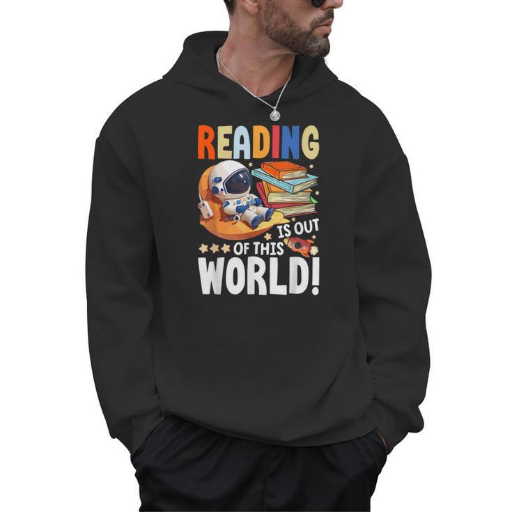 Reading Space Exploration Book Astronomy Lover Bookworm Men Hoodie