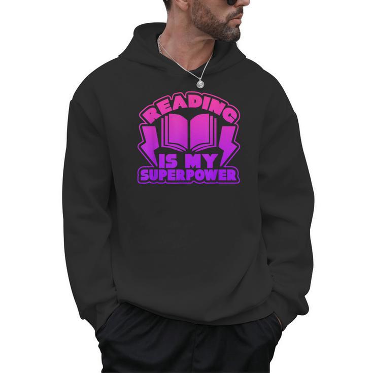 Reading Is My Superpower Graphic Book T-Shirt Men Hoodie