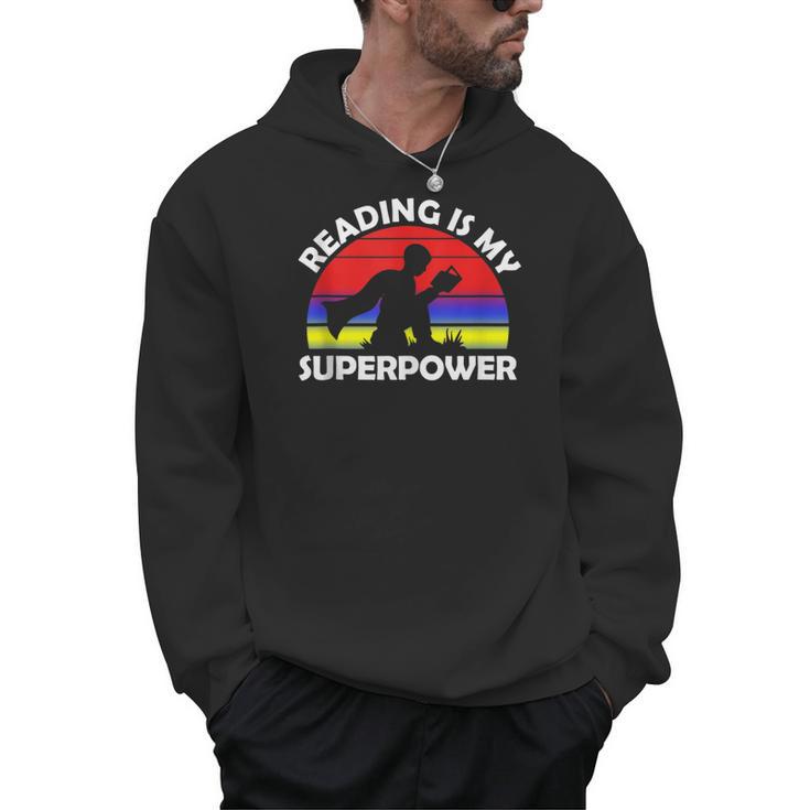 Reading Is My Superpower Design Book Design Book Lovers Men Hoodie