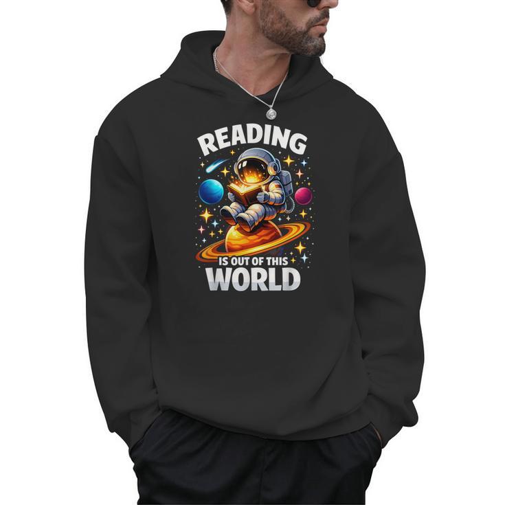 Reading Is Out Of This World Astronaut Book Lover Teacher Men Hoodie