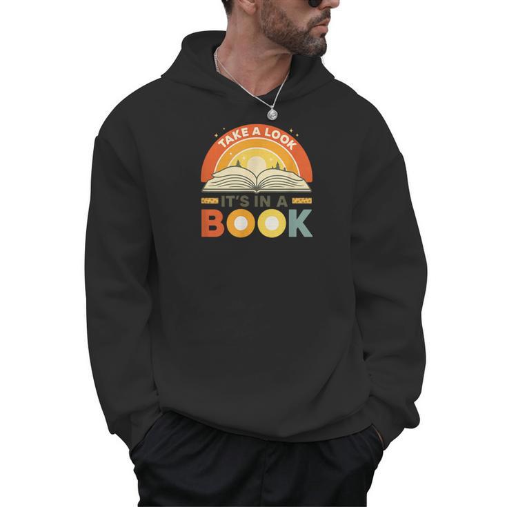 Retro Open Book Rainbow Reading Graphic Men Hoodie