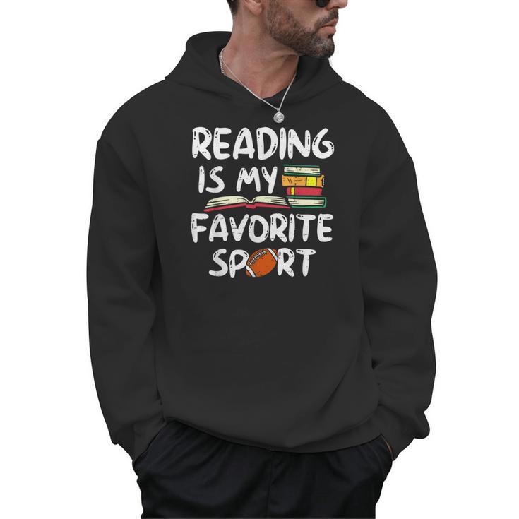 Retro Reading Is My Favorite Sport Football World Book Day Men Hoodie