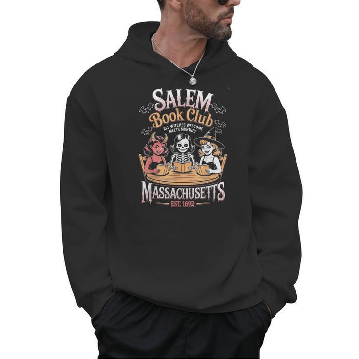 Retro Salem Book Club Bookish Witchy Spooky Halloween Men Hoodie