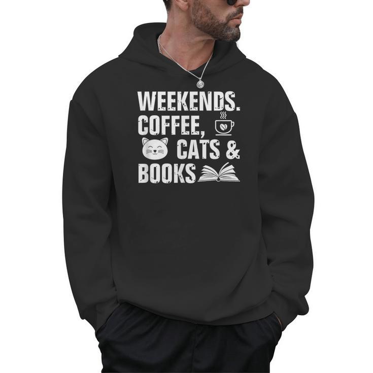 Weekends Coffee Cats And Books Men Hoodie