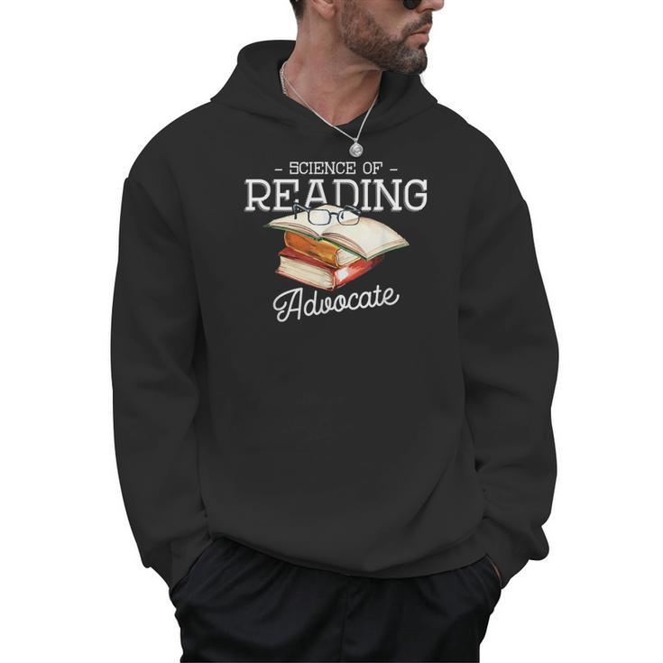 Science Of Reading Advocate Books Literature Book Reader Men Hoodie