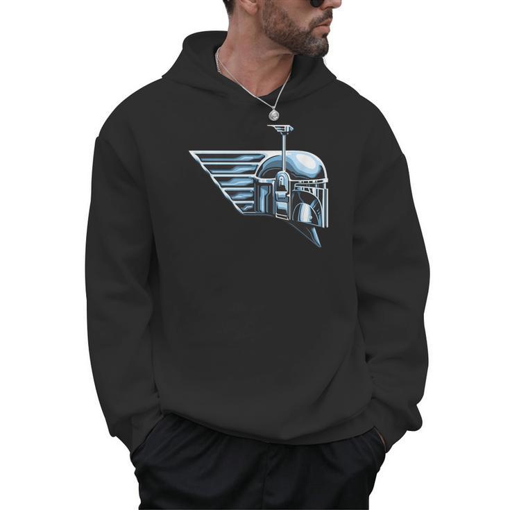Star Wars The Book Of Boba Fett Chrome Helmet Logo Men Hoodie