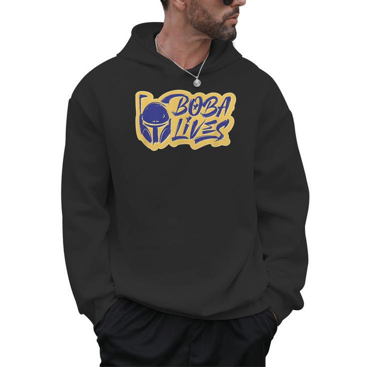 Star Wars The Book Of Boba Fett Boba Lives Logo Men Hoodie