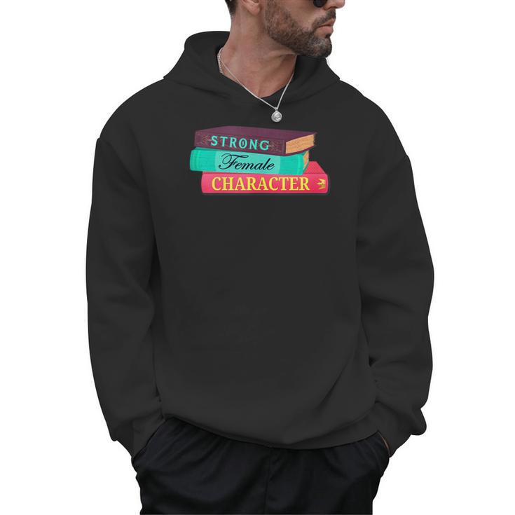 Strong Female Character Book Nerd Men Hoodie