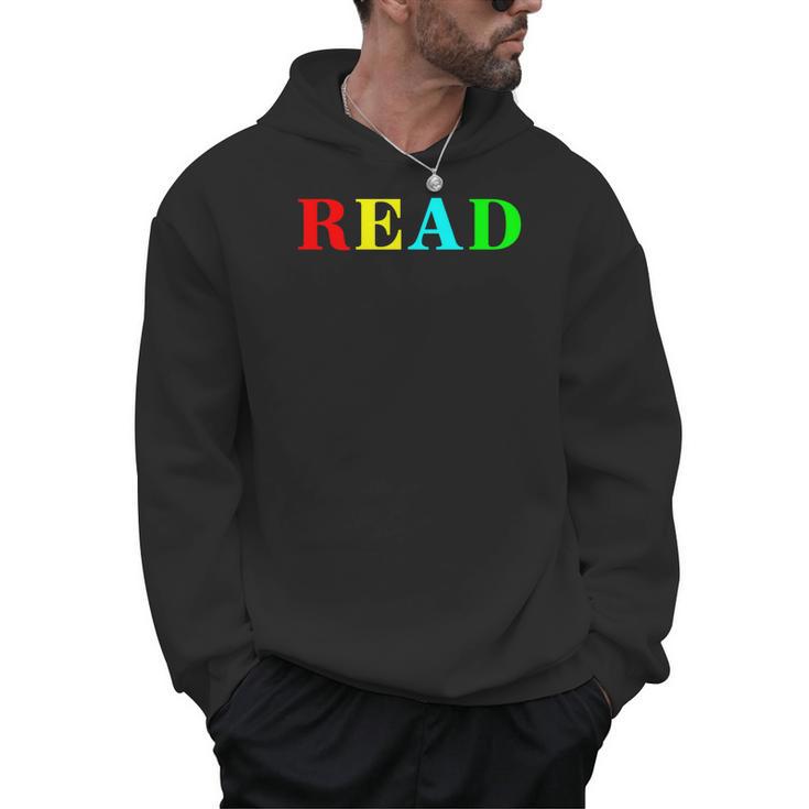 Teacher Reading Read In Color Book Men Hoodie Teacher Reading Read In Color Book Men Hoodie