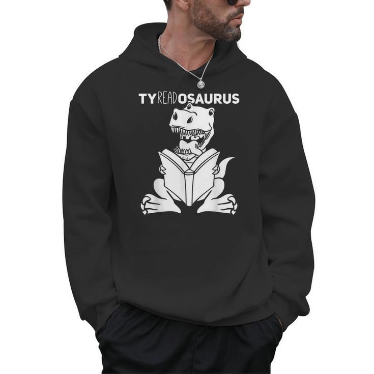 Teachersaurus Dinosaur Reading Book Reader Men Women Kids Men Hoodie