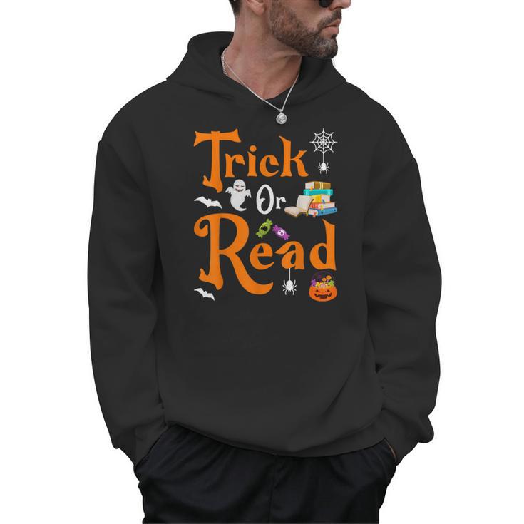 Trick Or Read Halloween Books Reading Lover Reader Men Hoodie