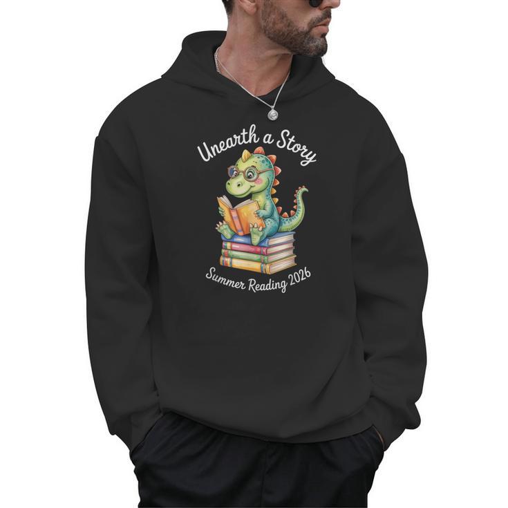 Unearth a Story Summer Reading 2026 Book Lovers Fun Men Hoodie