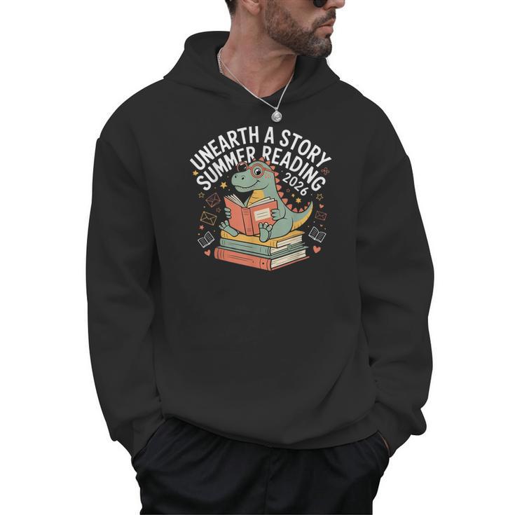 Unearth A Story Summer Reading 2026 Dinosaur Books Men Hoodie