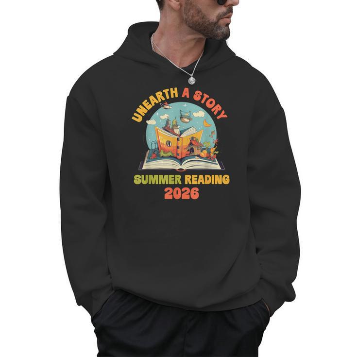Unearth a Story Summer Reading 2026 Librarian Book Library Men Hoodie