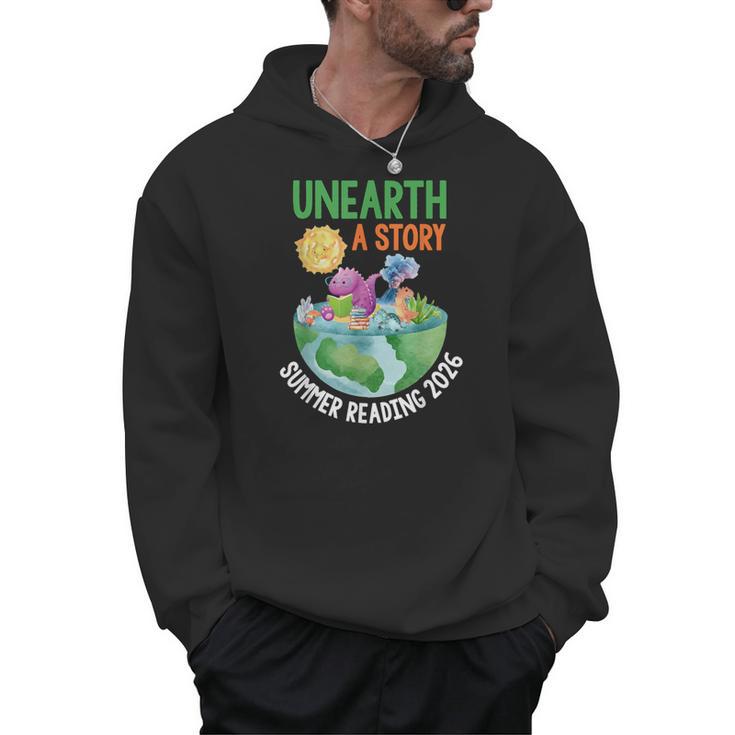 Unearth A Story Summer Reading Program 2026 Animals Book Men Hoodie