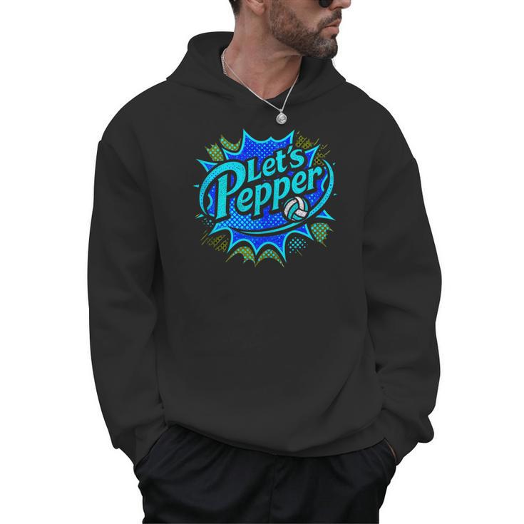 Volleyball Lets Pepper Comic Book Pop Art Teen Girls Cute Men Hoodie