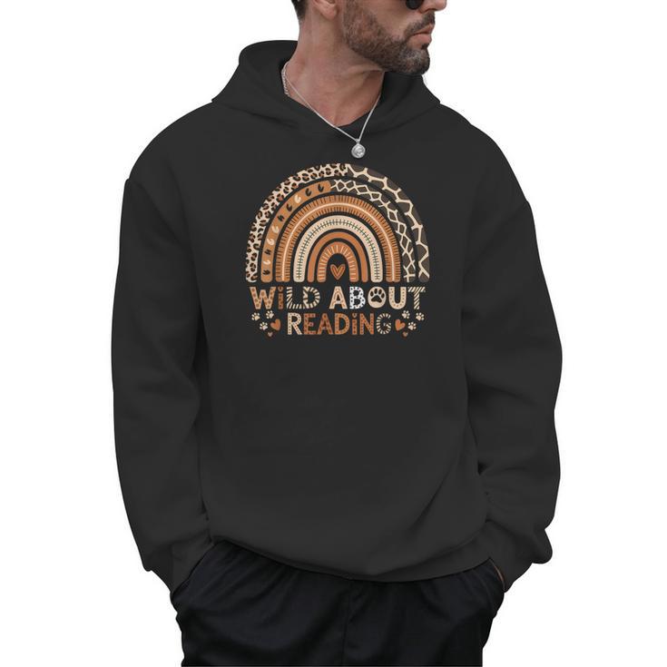 Wild About Reading Books Reader Lover Bookworm Library Day Men Hoodie