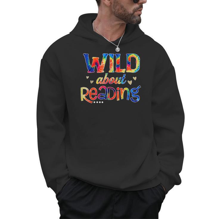 Wild About Reading Tie Dye Reading Books Men Hoodie