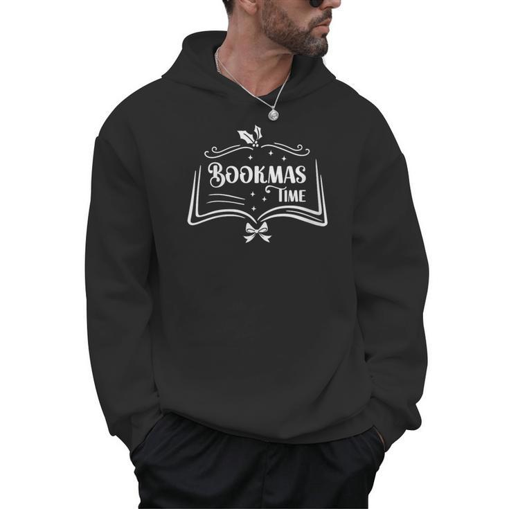 Women's Bookmas Time Reading Book Lover Holiday Print Apparel Men Hoodie