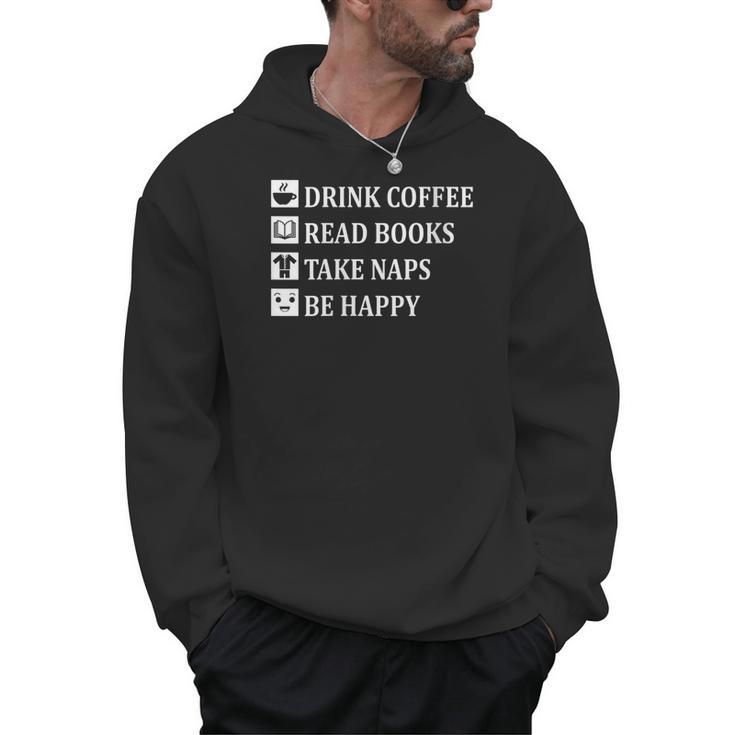 Women's Drink Coffee Read Book Take Naps Books Pajamas Men Hoodie