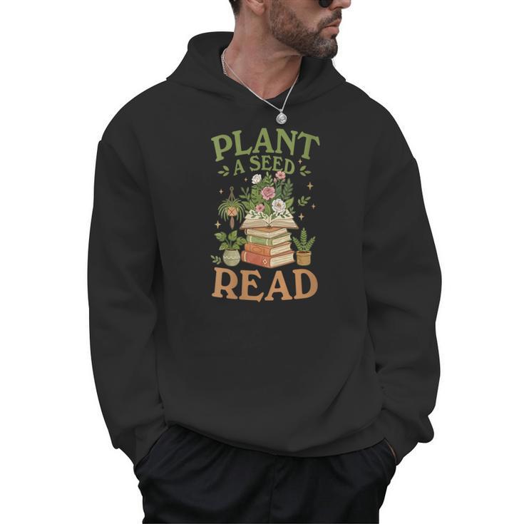 Women's Plant A Seed Read Summer Reading 2026 Teacher Librarian Book Men Hoodie