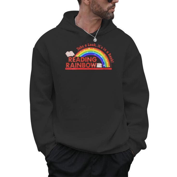 Women's Retro Rainbow Take A Look It's In A Book Reading Bookworm Men Hoodie