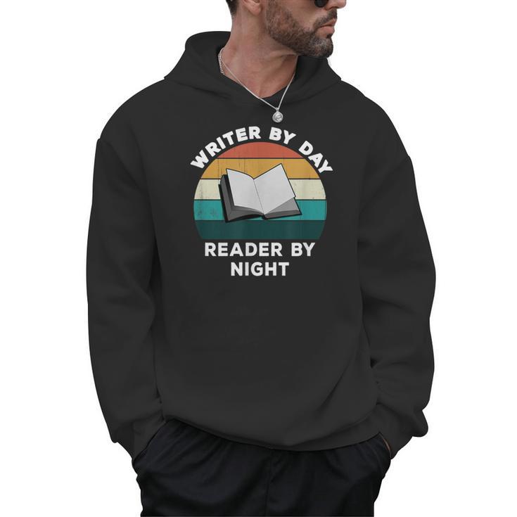 Writer By Day Reader By Night Write Cool Book Lover Men Hoodie