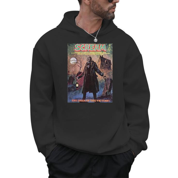 Zombie Halloween Horror Vintage Comic Book Retro Scary Men Hoodie