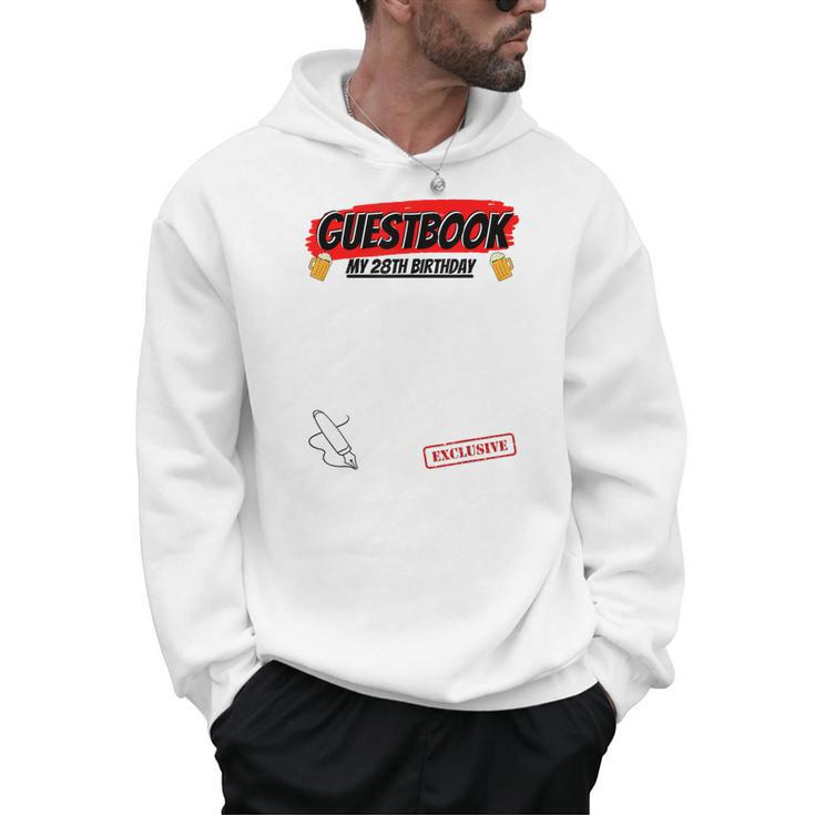 28 Year 28th Birthday Guest Book Men Hoodie