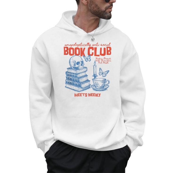 Anti Social Book Club Romance Reader Introverted Bookish Men Hoodie