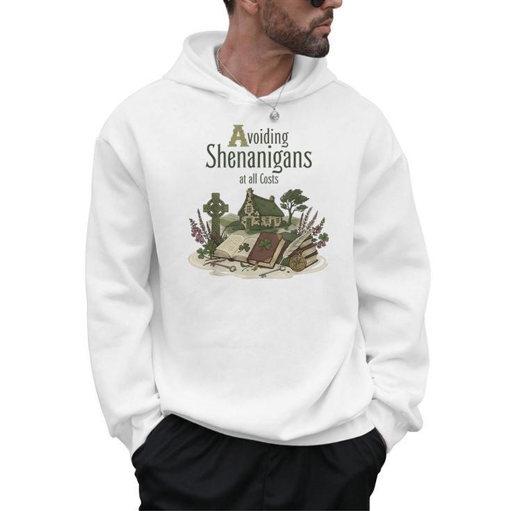 Avoiding Shenanigans Irish St Patricks Day Book Reader Men Hoodie